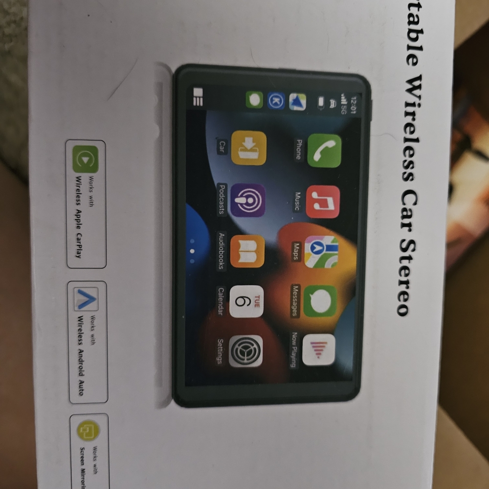 Wireless Car Stereo Tablet - Black